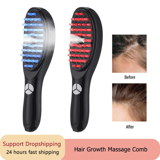 Sonic Vibration Scalp Massager, Red Light Therapy Head Massage Comb, Anti Hair Loss, Anion Spray Hair Growth Brush Stress Relief