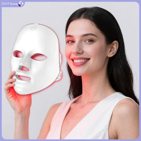 Facial LED Mask Rechargeable ,7 Colors LED Photon Beauty Mask Skin Rejuvenation Face